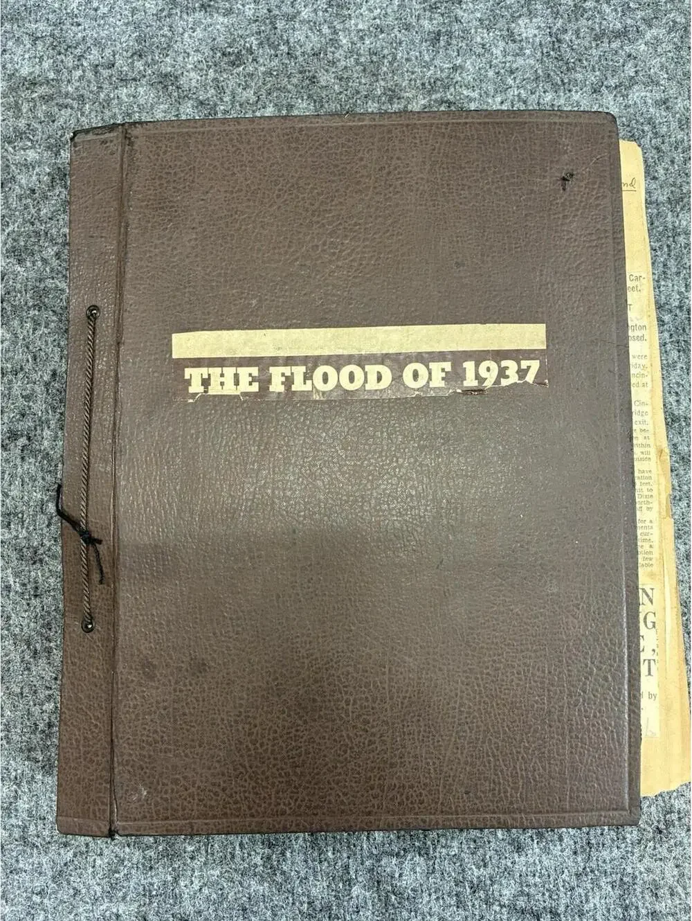 Huge 1937 Ohio River Flood Scrapbook 100pgs Photos Cincinnati Rising Sun IN OH
